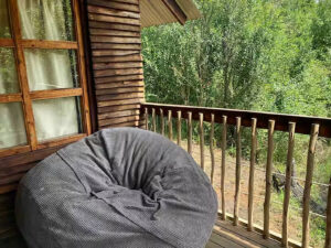 Eco Love Shack Balcony Beanbag View