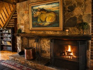 Main Lodge Upstairs Fireplace